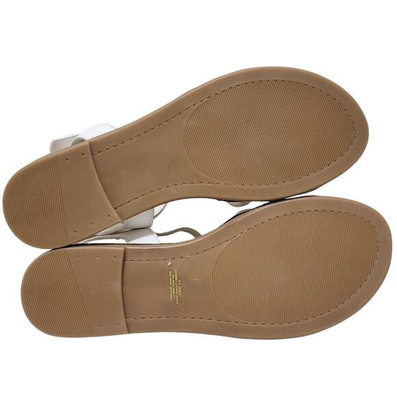 Bella Vita Vue-Italy Flat Slingback Sandals Size US 5.5M White Italian Leather - Picture 5 of 6